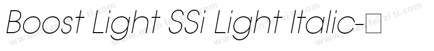 Boost Light SSi Light Italic字体转换